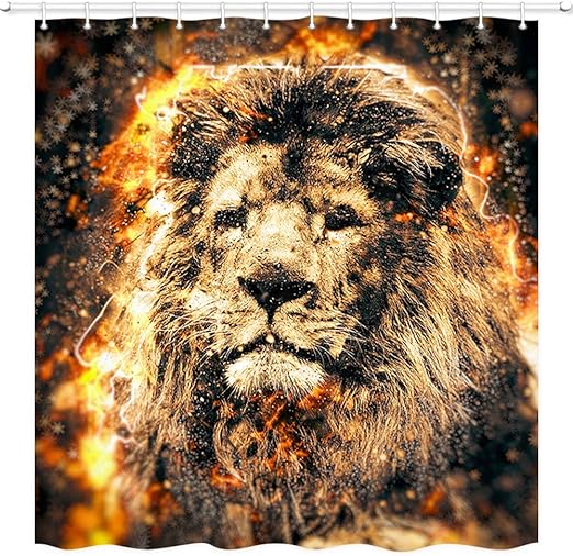 Aliyz Boho Hippie Safari Leon Cortinas De Ducha Animales Salvajes