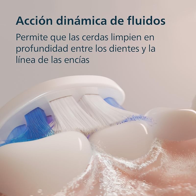 Escova de dentes elétrica philips sonicare 6100, escova de dentes sônica com 2 modos de escovação e 3 níveis de intensidade, alerta de pressão, easystart, smartimer, estojo de viagem, branco, hx7400/02