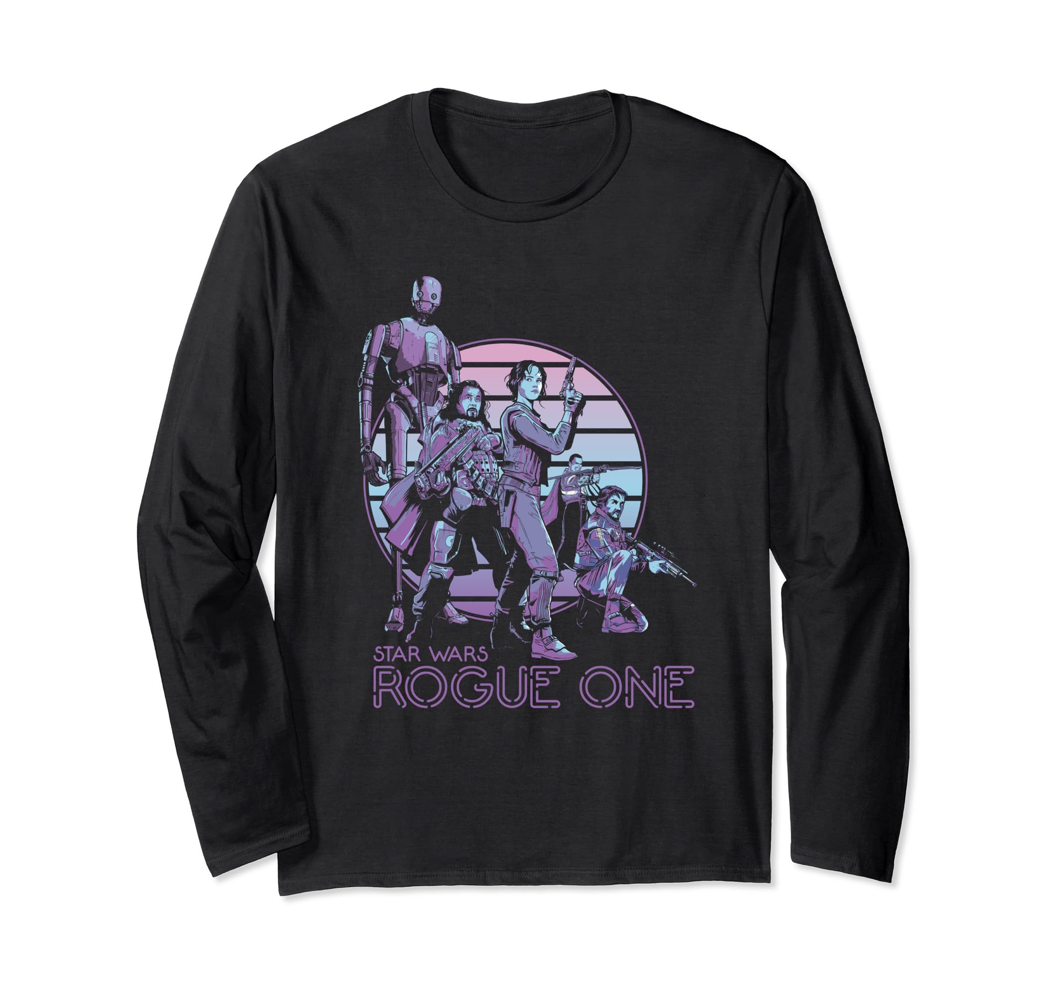 Star Wars Rogue One Neon Sign Rebel Group Long Sleeve T-Shirt