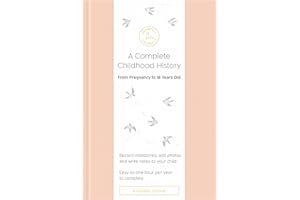 Promptly Journals, A Complete Childhood History: From Pregnancy to 18 Years Old (Country Peach, Orange, Leatherette) | Baby Book and Pregnancy Journal | Baby Memory Book