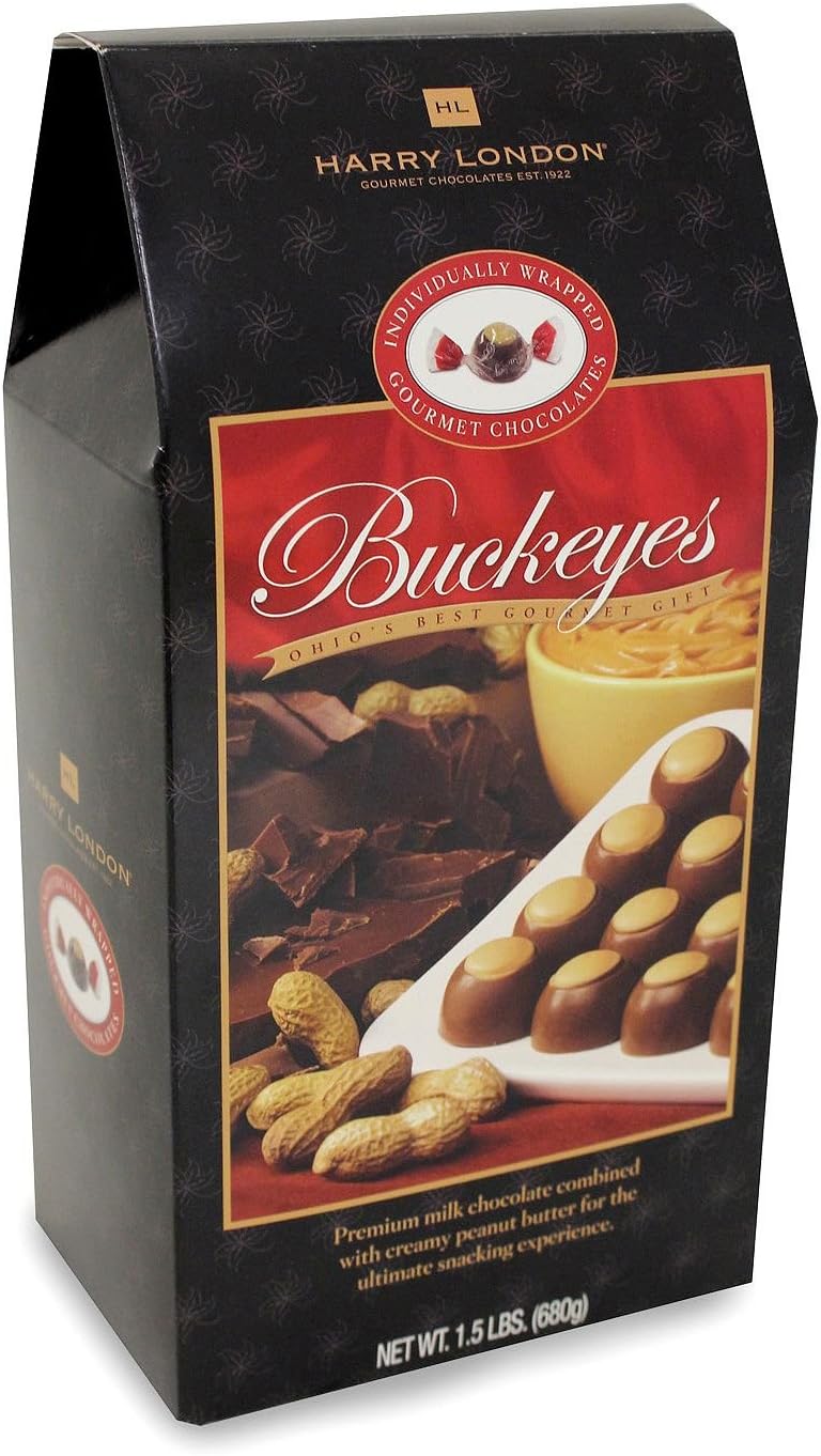 Harry London Gourmet Chocolate Peanut Butter Buckeyes 1.5lb box