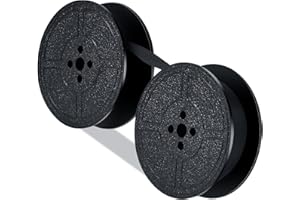 Tenare 1 Pair Universal Typewriter Ribbon Twin Spool Ribbon Twin Spool Replacement Pack for Most Typewriter (Black)
