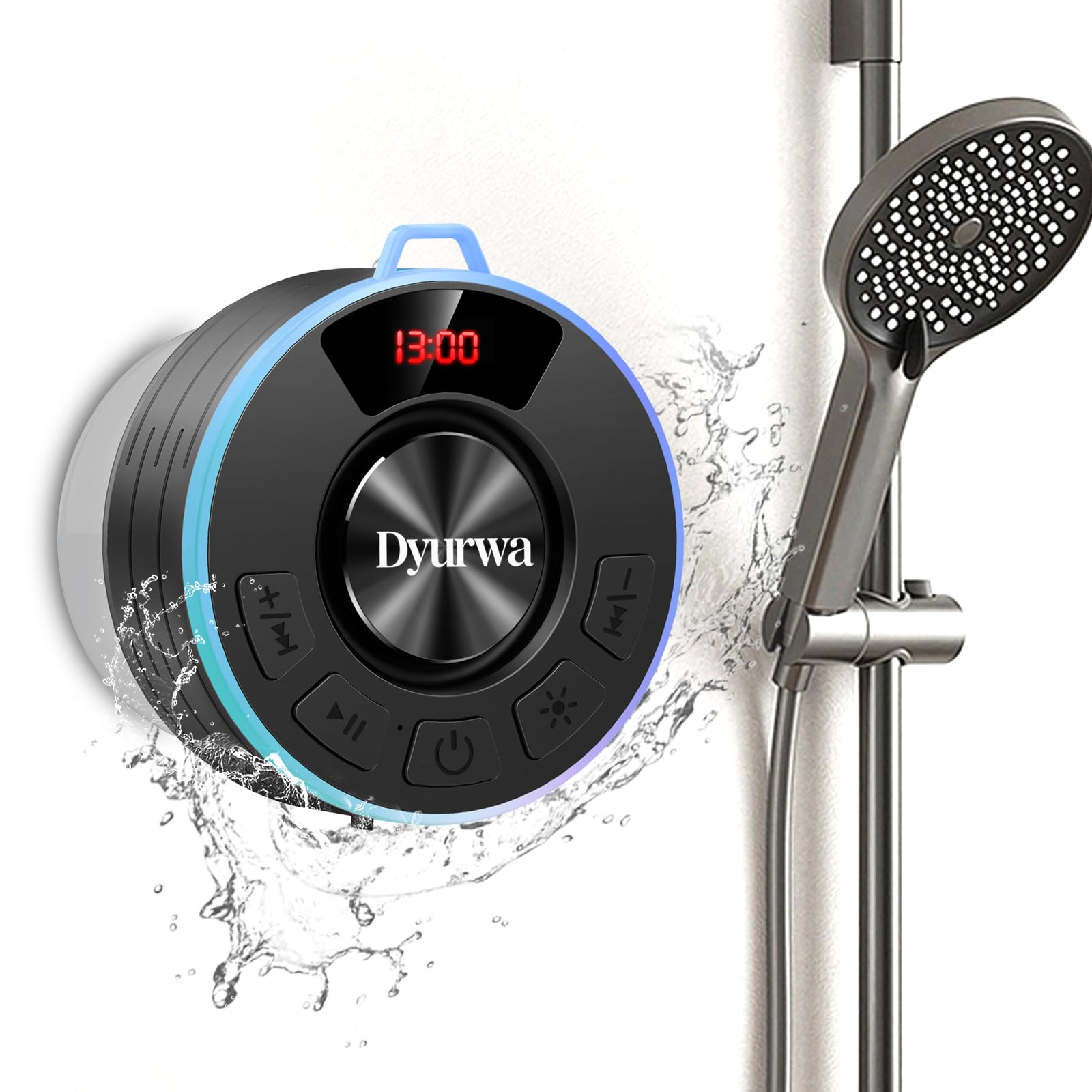 Photo 1 of Certified IPX7 Waterproof Shower Bluetooth Speaker, Portable Shower Speaker Loud Clear Sound with Suction Cup, Wireless Portable for Bathroom, Hook Clip, Built-in Mic, 10H Playtime, Great Gift Idea