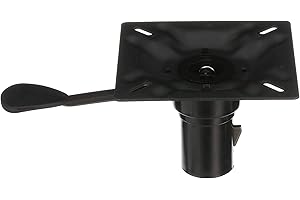 Attwood 238152-7 238 Series Seat Mount, Plated Steel, 3-Degrees Tilt, Right-Side Handle, Meets ABYC Code AO