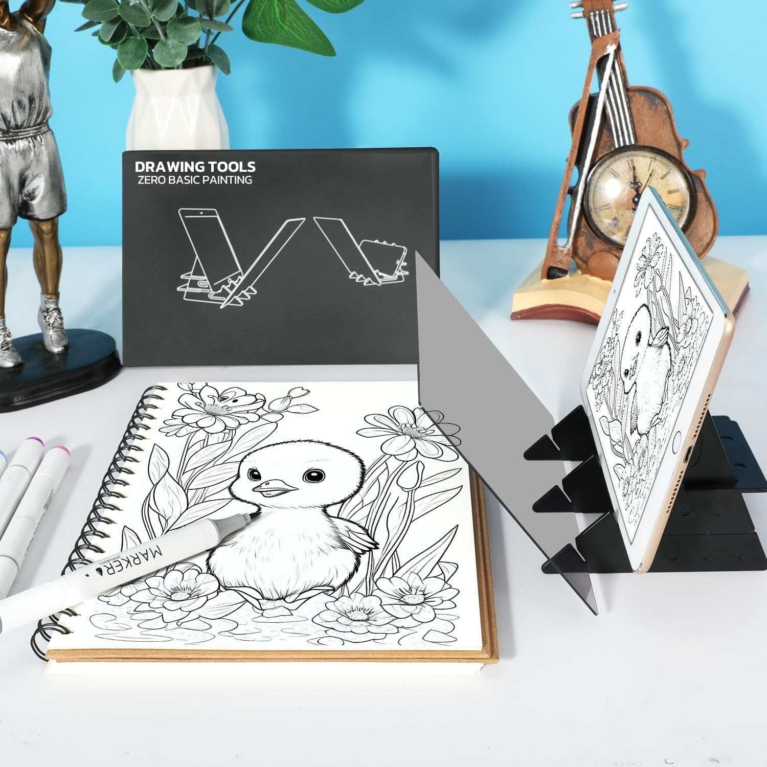 Optical Image Drawing Board, Easy Tracing Drawing Sketching Tool, Sketch Drawing Board, DIY Drawing Tracing Board Light Copy Pad for Kids Artist Students Beginners Sketch Wizard