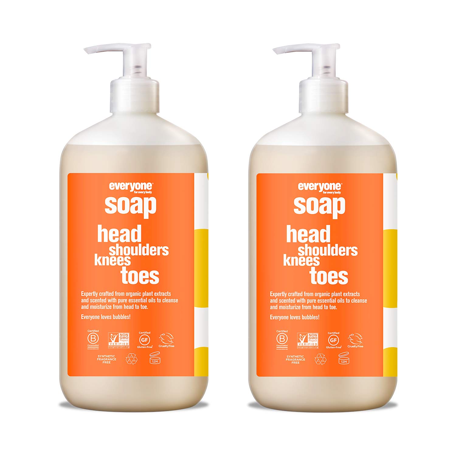 Everyone 3-in-1 Kids Soap: Shampoo, Body Wash, and Bubble Bath, Orange Squeeze, 32 Ounce, 2 Count : Beauty