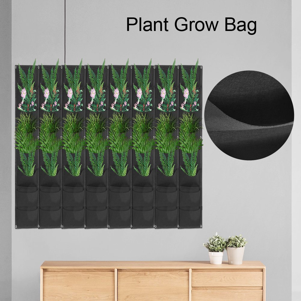 Zerodis 56 Bolsillos Jardín Jardinera Vertical Bolsillos Bolsa de ...