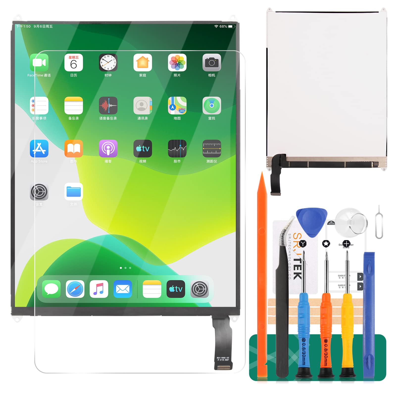 Photo 1 of for iPad Mini 2 LCD Screen Replacement A1489 A1490 A1491 for iPad Mini 3 Screen Replacement A1599 A1560 LCD Display Repair Parts Kit 7.9" (Not Include Touch Screen