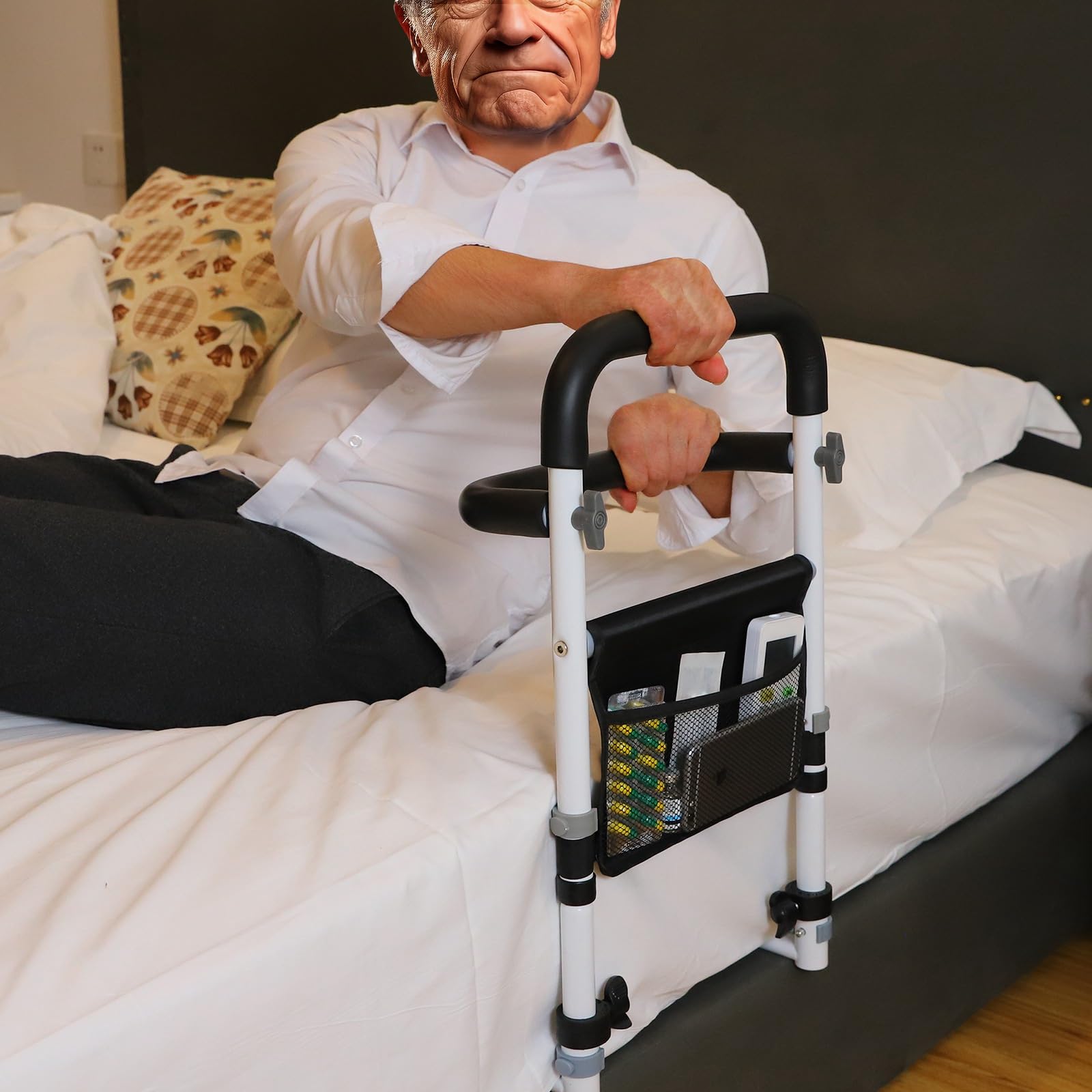Svnntaa Bed Rails for Elderly Adults Safety, Bed Rail Elderly Bed Assist Rail for Seniors Helps Getting in and Out of Bed Much Easier