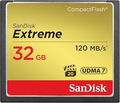 SanDisk Extreme 32GB CompactFlash UDMA7 Card - Black/Gold