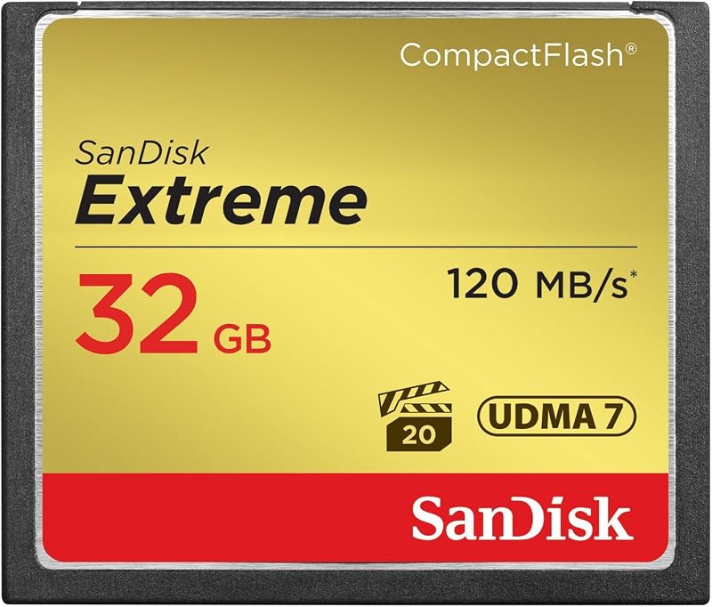 SanDisk Extreme 32GB CompactFlash UDMA7 Card - Black/Gold