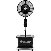 Cool-Off&trade; 10 Gallon water tank Tropic Breeze Portable Misting Fan with 90 Degree Oscillation (Midnight Black)