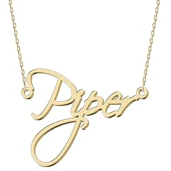 UMAGICBOX Personalized Piper Name Necklace 18K Gold