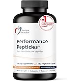 Designs for Health Performance Peptides - Supports Muscle Health, Healthy Aging & Body Composition - Plant-Based Peptide Muscle Recovery Supplements (120 Capsules)