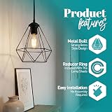 Giggi Black Ceiling Light Wire Basket Pendant Lighting view 3