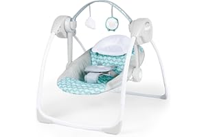 Ingenuity: ity by Ingenuity Swingity Swing Easy-Fold Portable Baby Swing, 0-9 Months Up to 20 lbs (Goji)