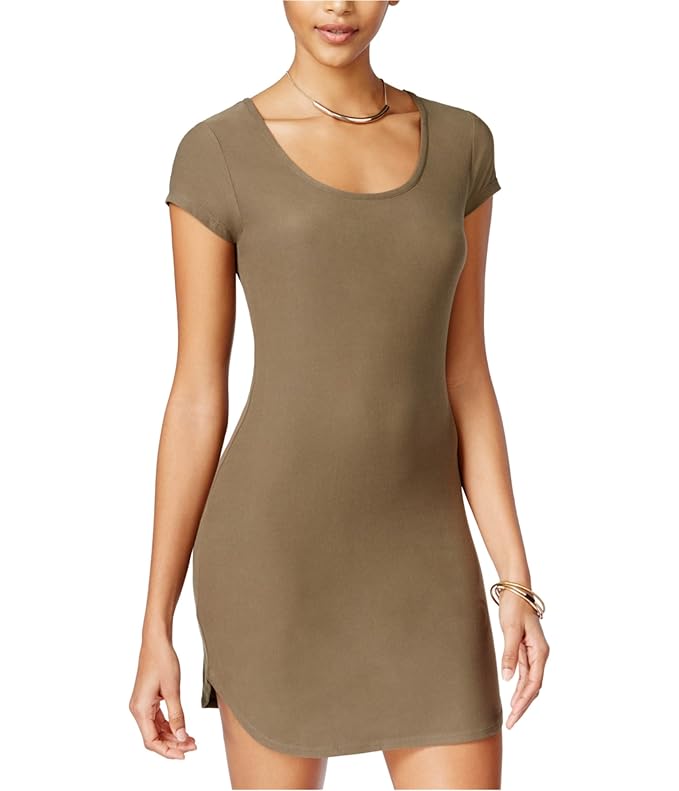 gold t shirt dress