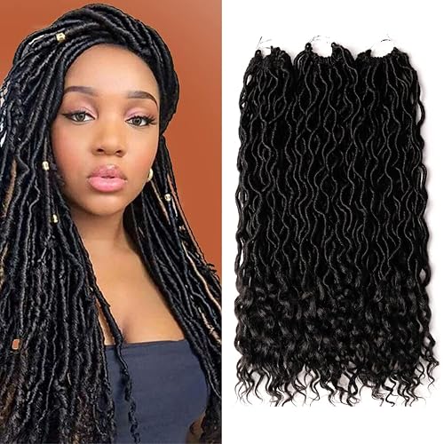 6 Packs Faux Locs Crochet Hair for Black Women, 20 Inch New Goddess ...