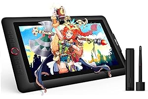 XP-PEN 15.6" Drawing Tablet with Screen XPPen Artist 15.6 Pro Tilt Support Graphics Tablet Full-Laminated Red Dial (120% sRGB) Drawing Monitor Display 8192 Levels Pressure Sensitive & 8 Shortcut Keys