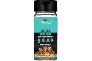 Pride of India | Seafood Spice Rub – 2.3 oz (65 gm) with Dual Sifter Cap | All-Purpose Meat Rub, Seafood Seasoning, Rib Rub |