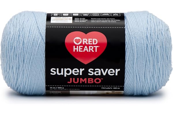 Red Heart Super Saver Jumbo Yarn, Light Blue