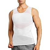 MOLUTAN Mens Compression Shirt Slimming Body Shaper Vest Sleeveless Undershirt Tank Top Tummy Control Shapewear for Men