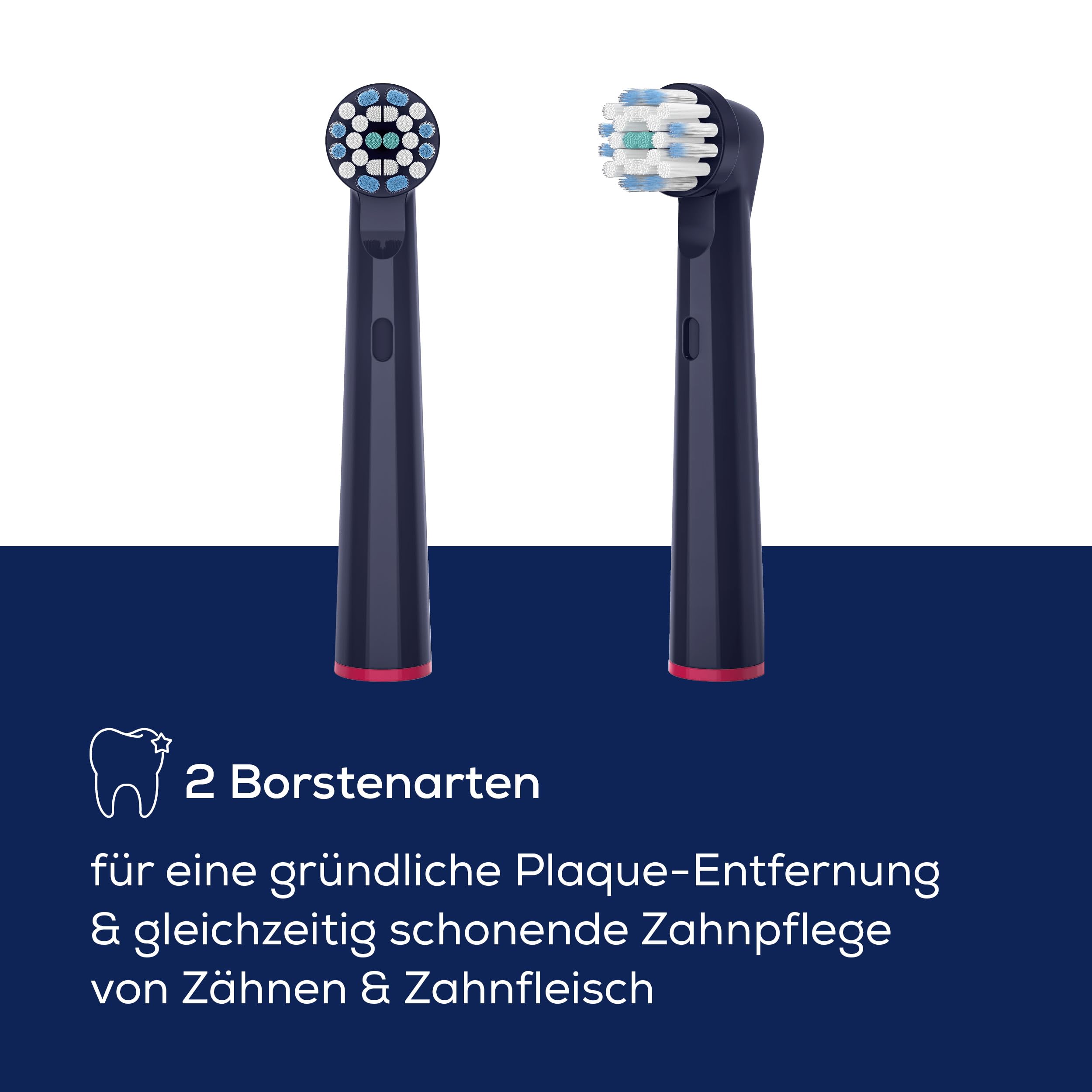 Beurer TB Sensitive Eco Aufsteckbürsten für elektrische Zahnbürste, 4 Bürstenköpfe kompatibel mit Oral-B, Borsten aus 100% nachwachsenden Rohstoffen, effektive Zahnreinigung, Härtegrad Weich 3