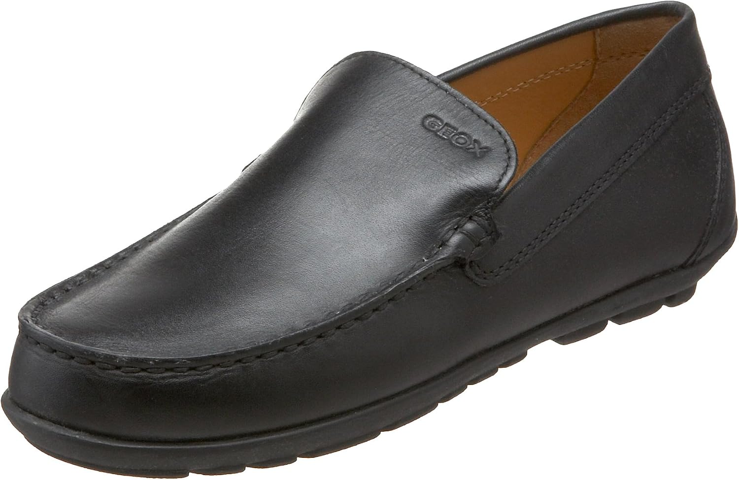 Mocassins Geox J New Fast A Garçon - Cuir - Semelle Respirante - Style Classique