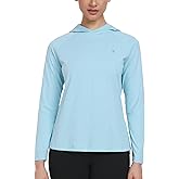 Little Donkey Andy Women's Quick Dry Sun Protection UPF Hoodie Shirt Long Sleeve Breathable for Fishing Hiking Outdoor