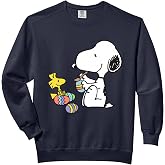 Peanuts - Snoopy Woodstock Easter Egg Painting Comfort Colors Adult Sweatshirt