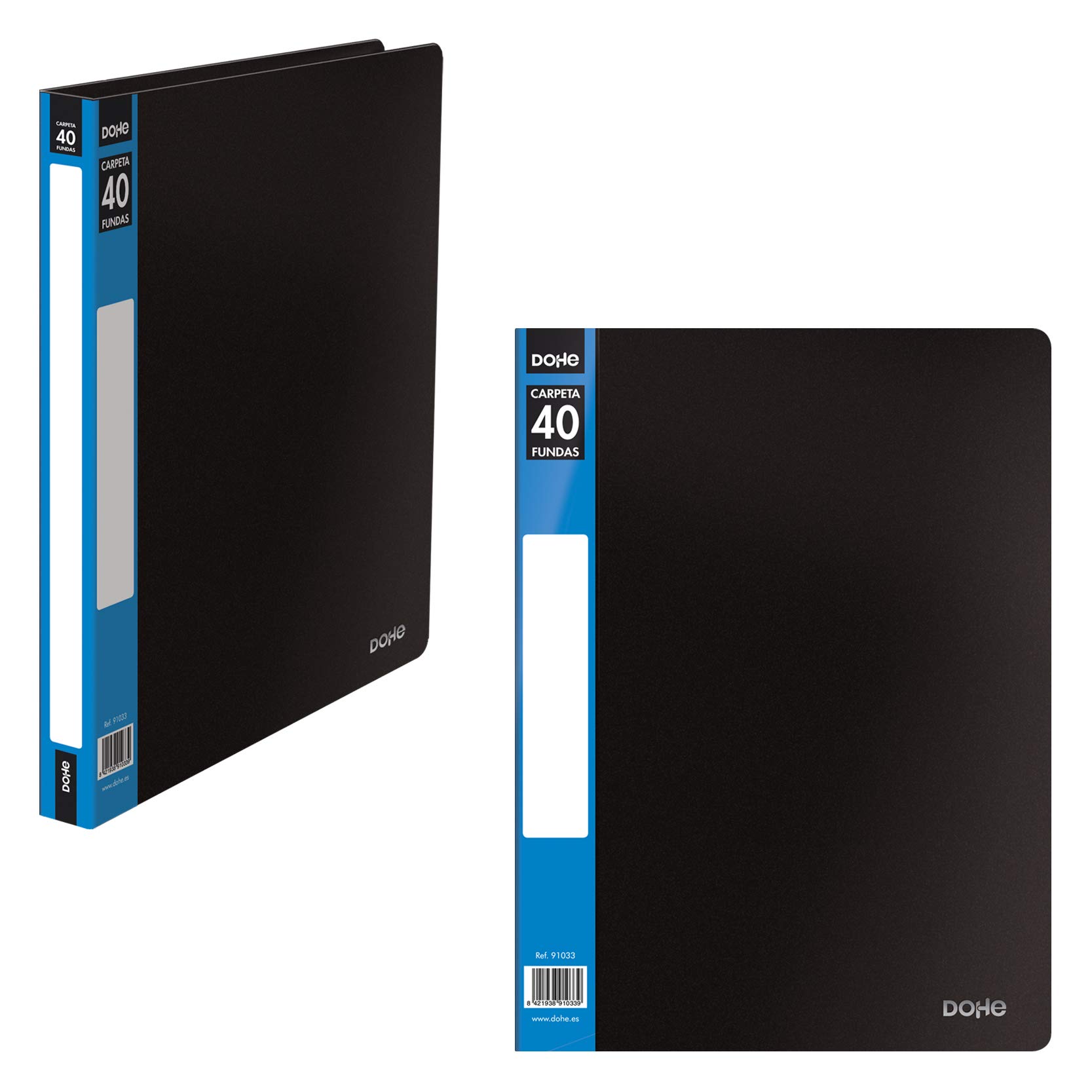 DOHE 40 Cases (80 mic) Black Spine Customisable