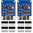 QCCAN 2pcs for WEMOS D1 Mini V4.0.0 Type-C USB WiFi Internet of Things Board Based ESP8266 4MB Compatible for Arduino MicroPython Nodemcu