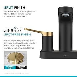 KRAUS Indy Centerset Bathroom Faucet in Spot-Free