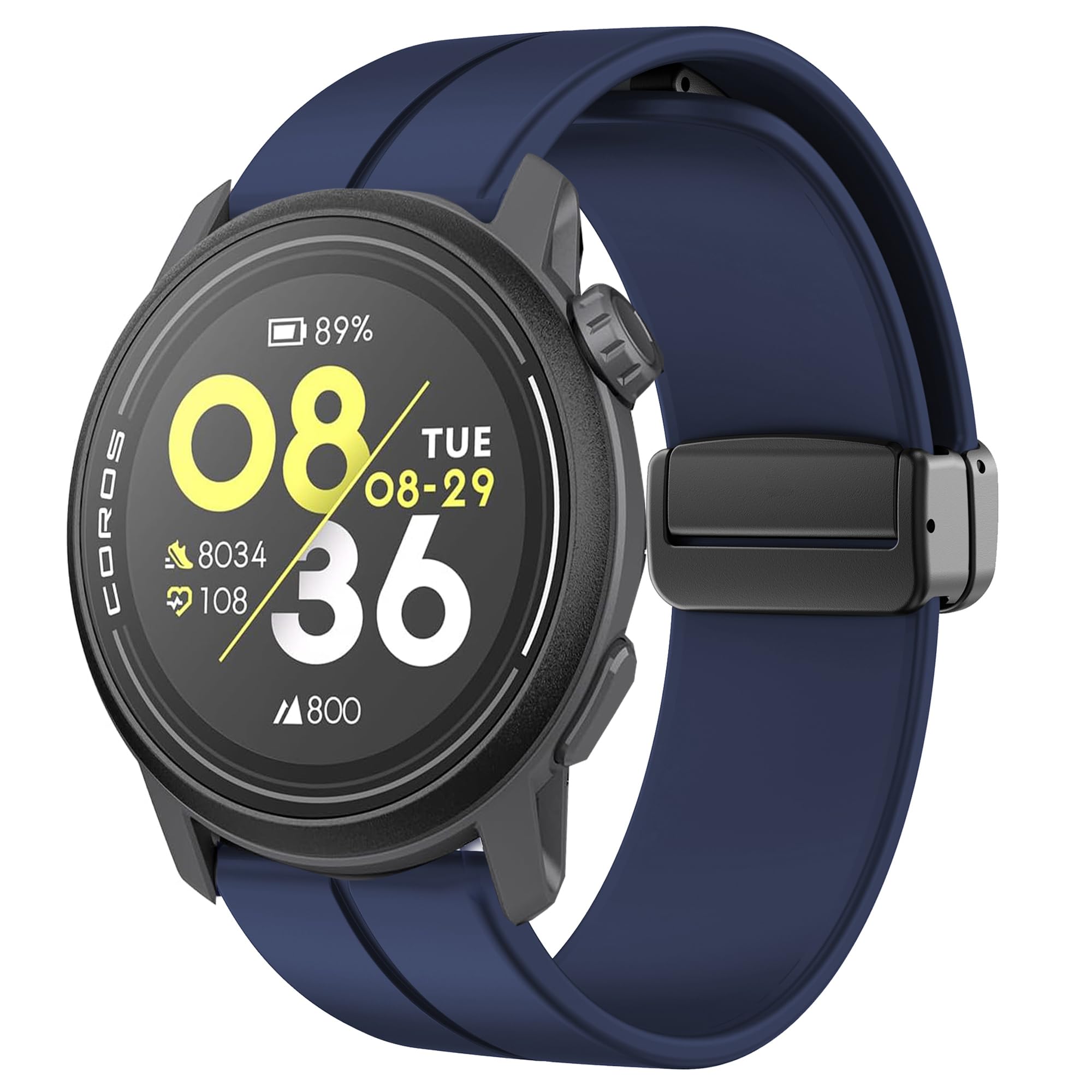 Blueshaweu Compatible for COROS PACE Smart Watch 20mm/22mm Soft Silicone Magnetic Buckle Sport Replacement Straps for Women Men (20mm size band, Blue)