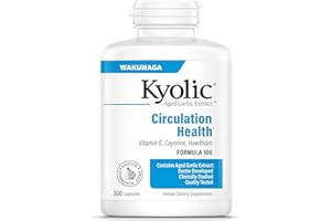 Kyolic Aged Garlic Extract Formula 106, Circulation Health, 300 Capsules (Packaging May Vary)