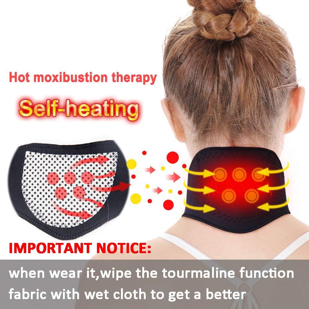 Tcare Tourmaline Magnetic Therapy Neck Brace Tourmaline Belt Support Cervical Vertebra Protection Spontaneous Self Heating: Health & Personal Care