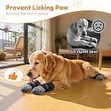 PICK FOR LIFE Dog Socks Paws Stop Licking with Velcro Grippers Grey M view 2