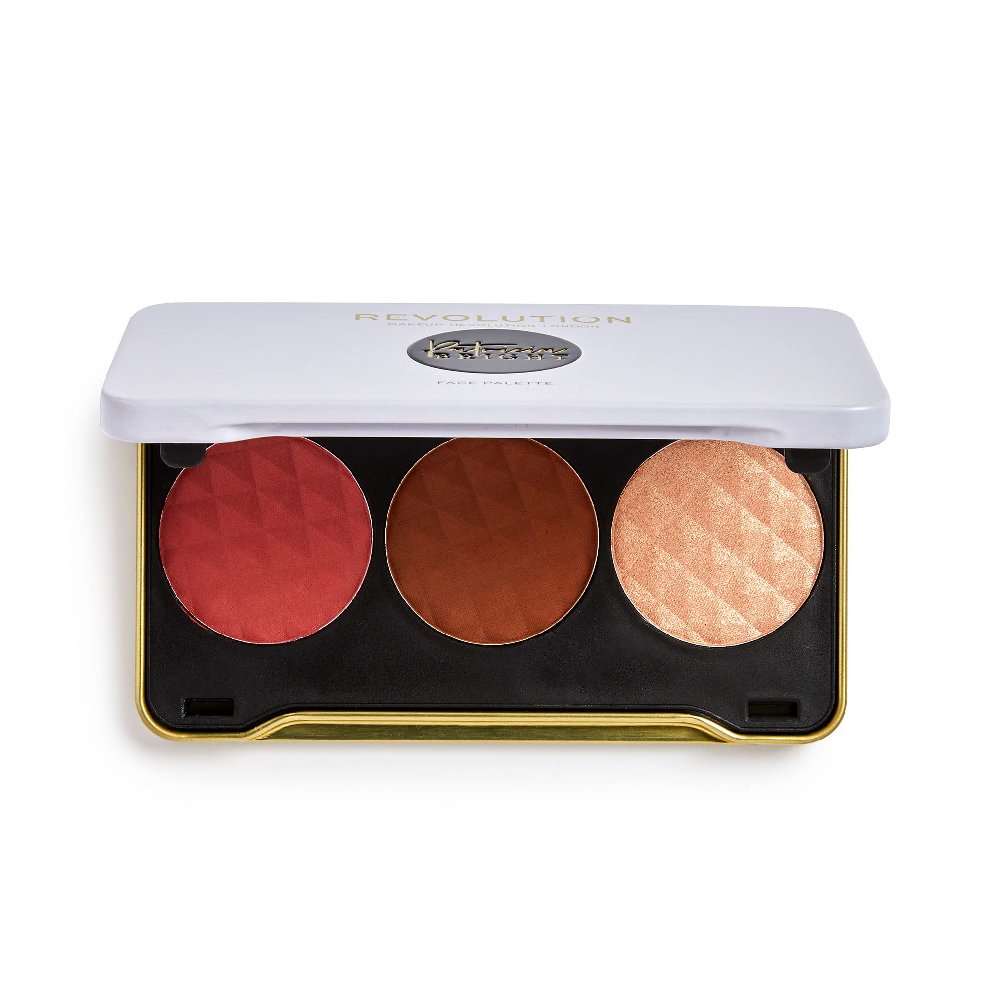 Makeup Revolution, Patricia Bright, You Are Gold, Face Palette, Medium, 3 Shades, 6.6g