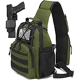 ATBP Small Tactical Holster Sling Backpack Accessories Shoulder Pouch Water Bottle & Radio Holder Crossbody Bag for Men