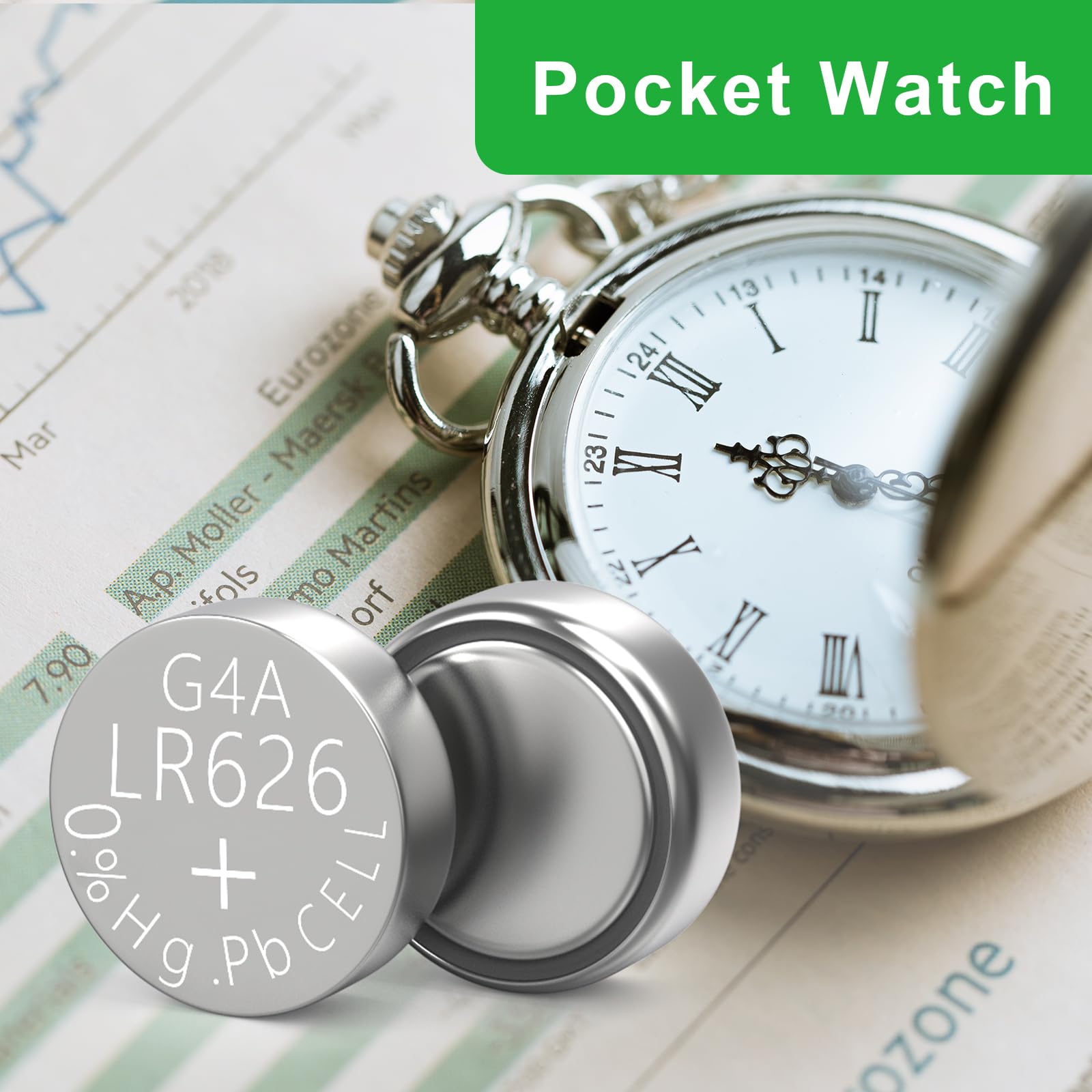 SR626SW Watch Battery 10 Pack, AG4 Alkaline Button Cell Battery, Clock Battery 377/376 Watch Battery, 1.5V LR626 Batteries 377A