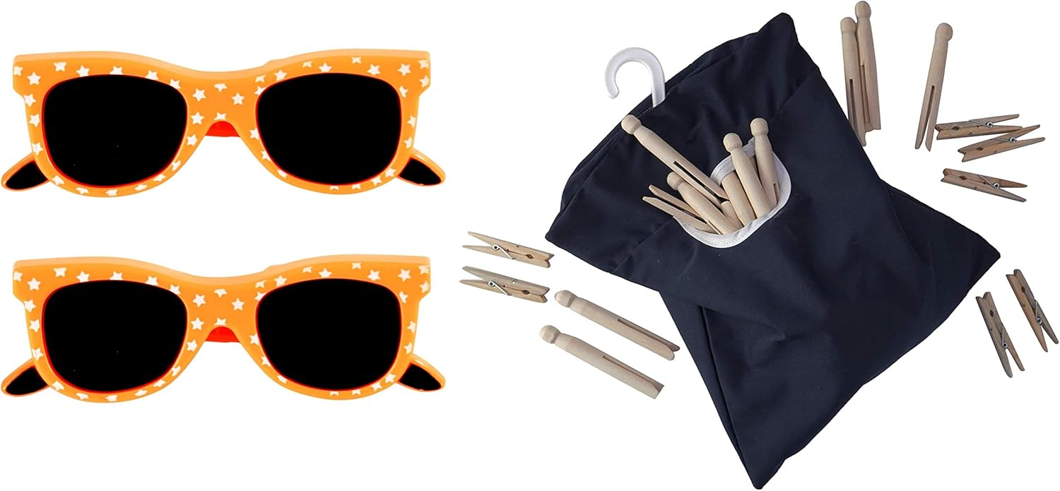 HomeX Heavy Duty SunglassThemed Beach Towel Clips, (Set