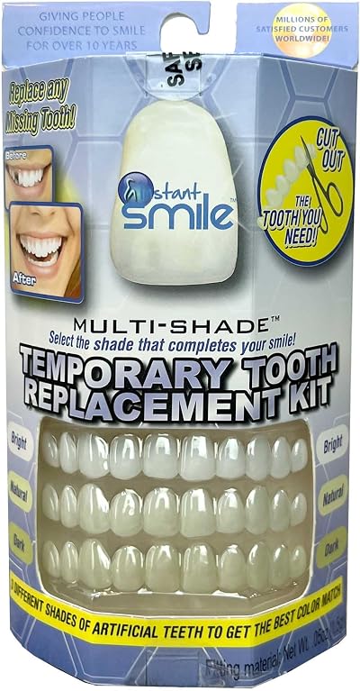 Instant Smile Multishade Temporary Tooth Repair Kit - 30 False Teeth