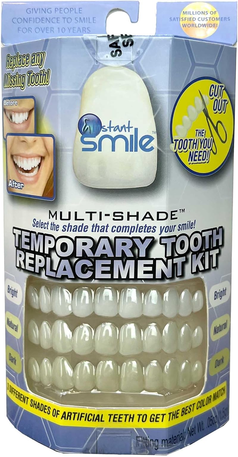 Instant Smile Multishade Temporary Tooth Repair Kit - 30 False Teeth