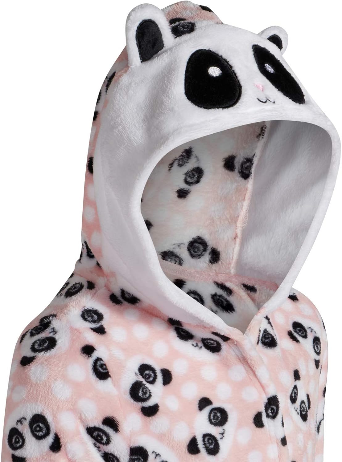 Rene Rofe Girls’ Soft Fleece Lined Robe with Animal Hood: Clothing