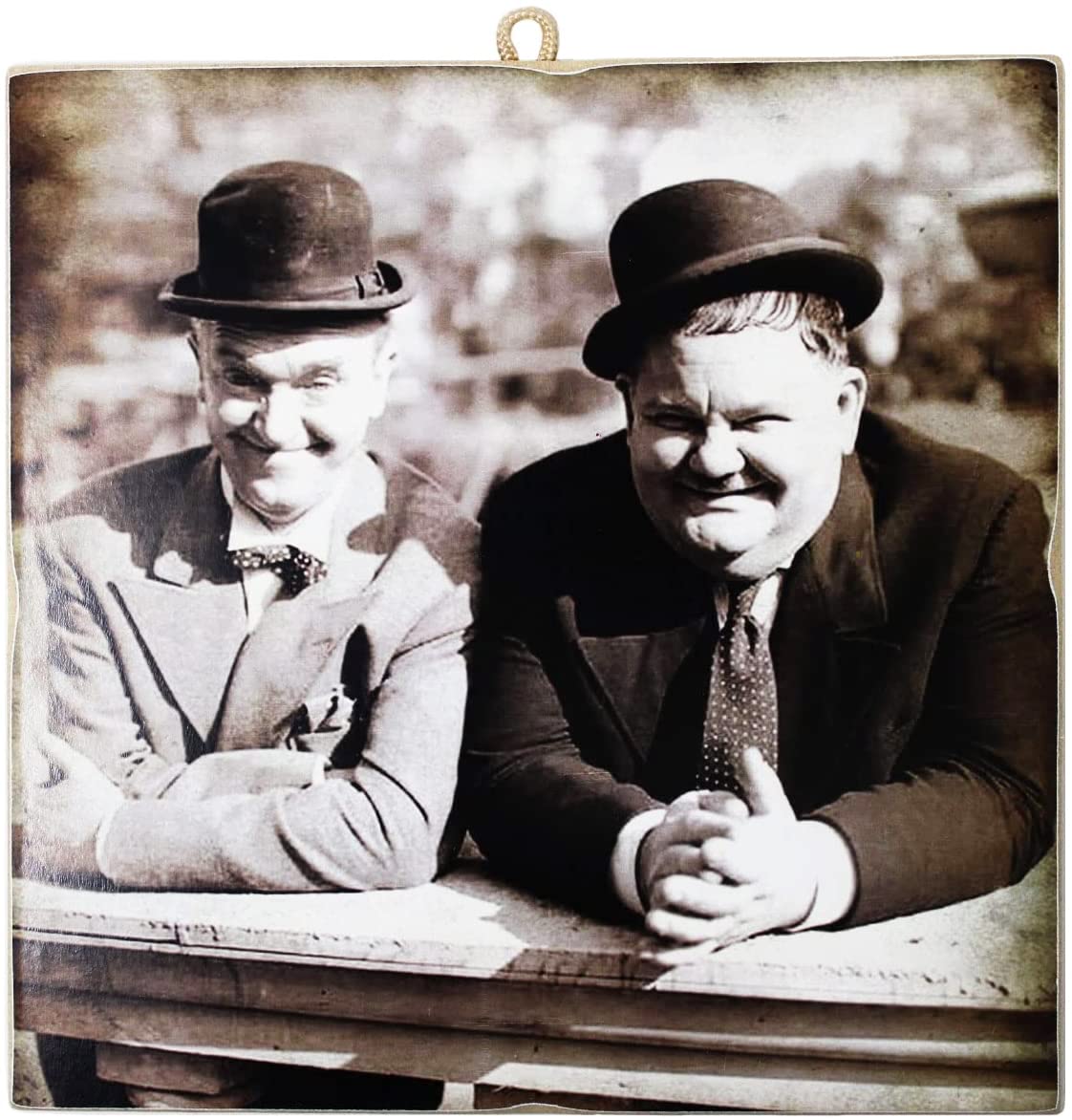 KUSTOM ART CUCUCUBA Picture Picture Vintage Style Stanlio and Ollio (Stan Lauren & Oliver Hardy) For Home Furnishings, Pizzeria, Bar, Hotel.