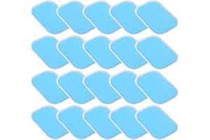 Qudinip ABS Replacement Gel Pads, 20pcs Conductive Adhesive Electrode Sheets for EMS AB Trainer, with Skin Friendly TPR Mater