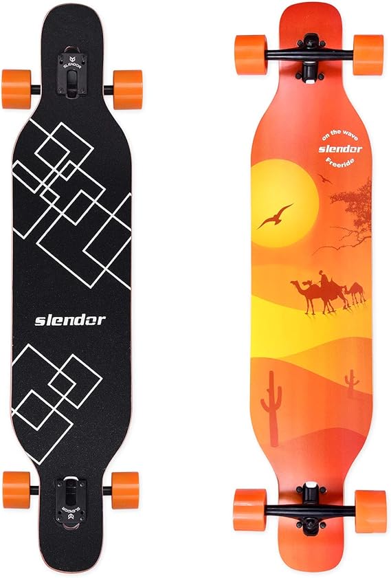 Slendor Longboard Skateboard 42 inch Drop Through Deck