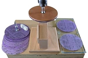 Taytools 6" Ultimate Drill Press Sharpener for Woodworking Tools (Chisels & Plane Blades) - Includes Wooden Sharpening Jig & System for Flattening the Back of Chisels & Plane Irons