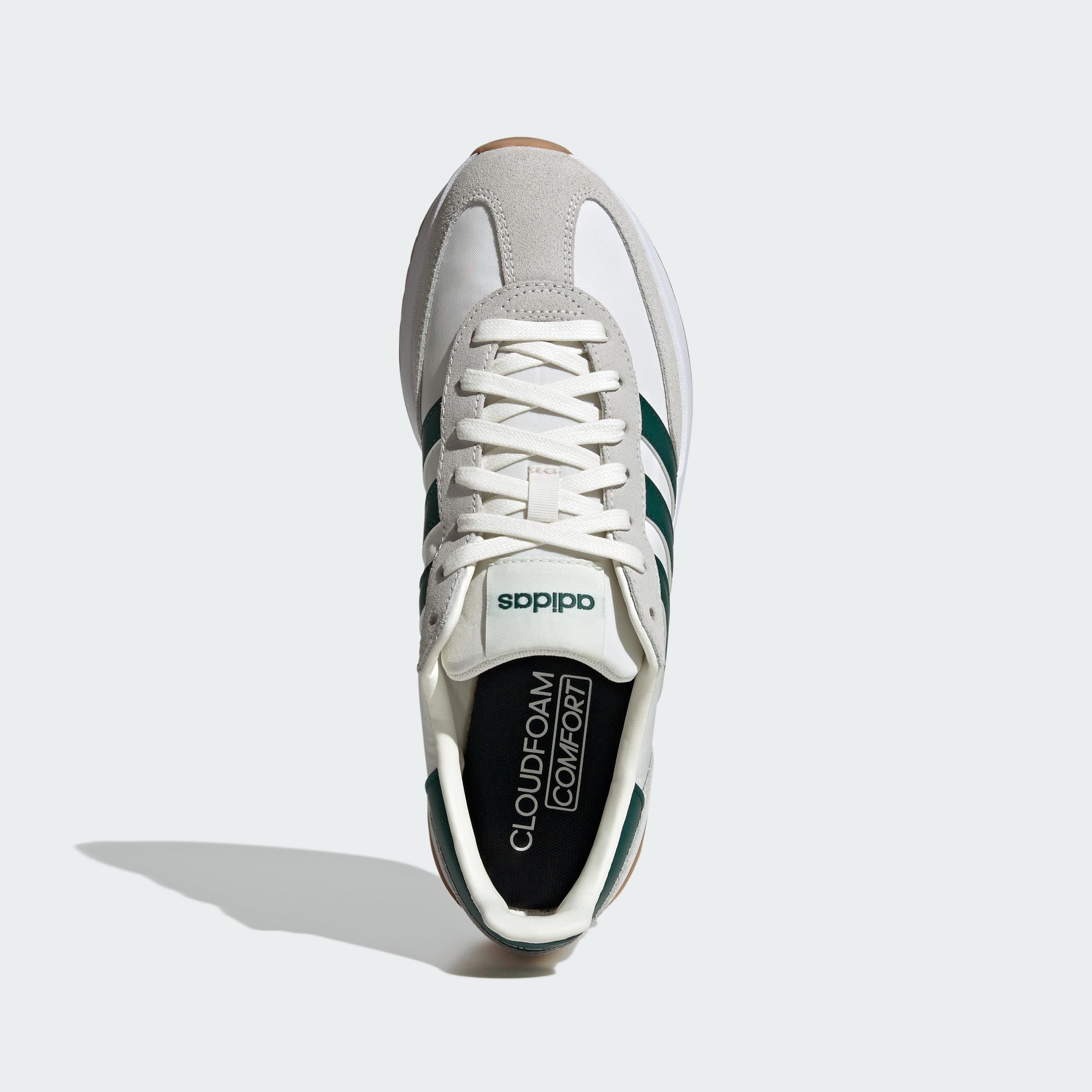 adidas Herren Run 70S 2.0 Shoes, Core White/Collegiate Green/Off White, 42 2/3 EU 5