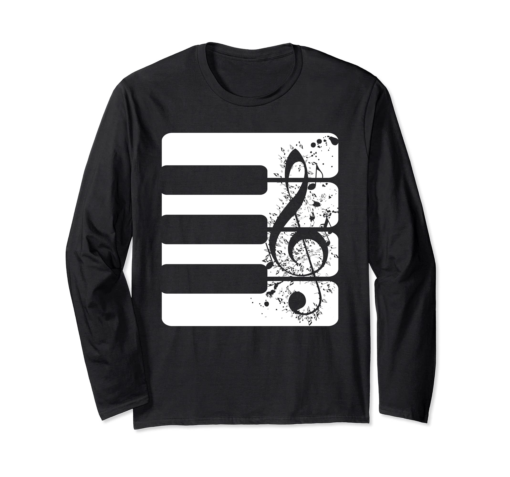 Classical Music Treble Clef Keyboard Pianist Piano Long Sleeve T-Shirt
